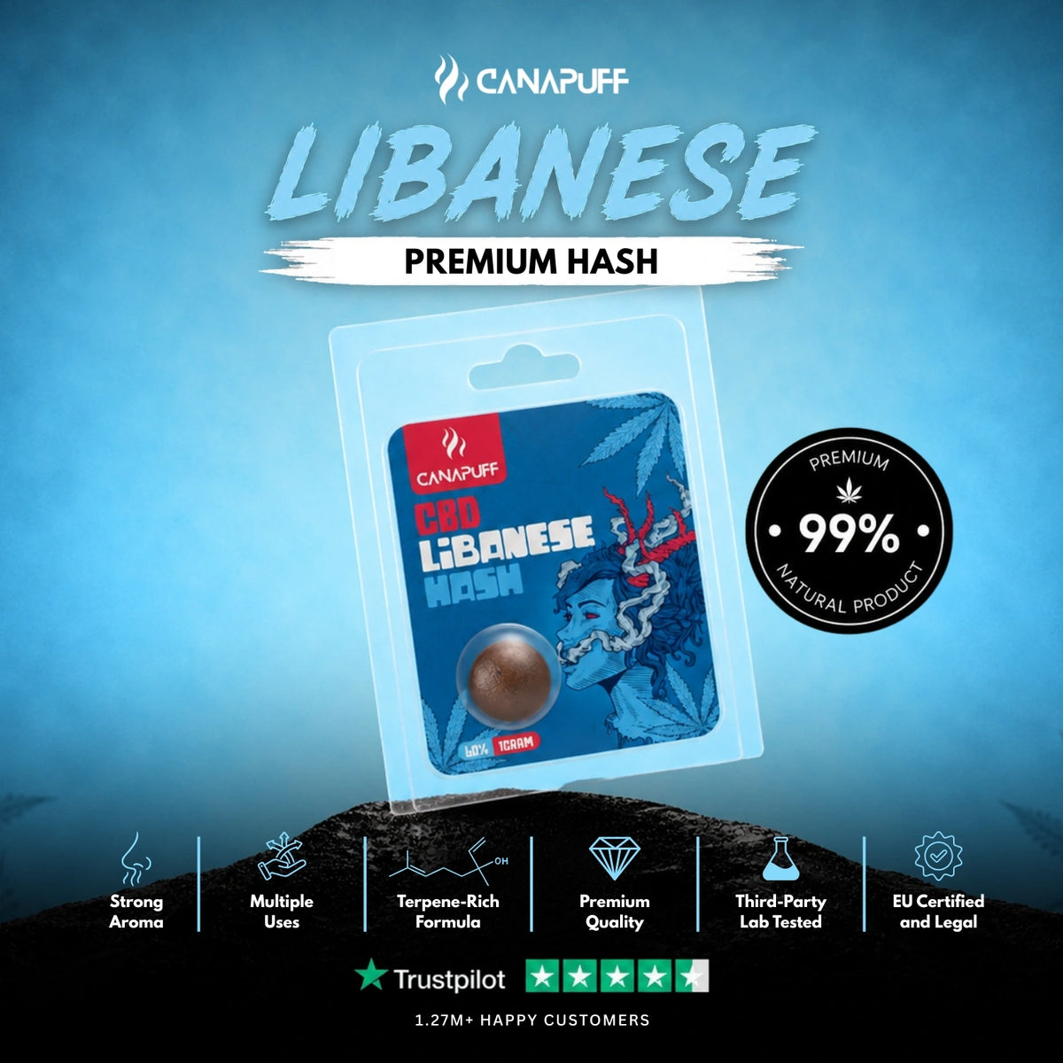 CBD Hash Libanese 60% – hashish, foto 2