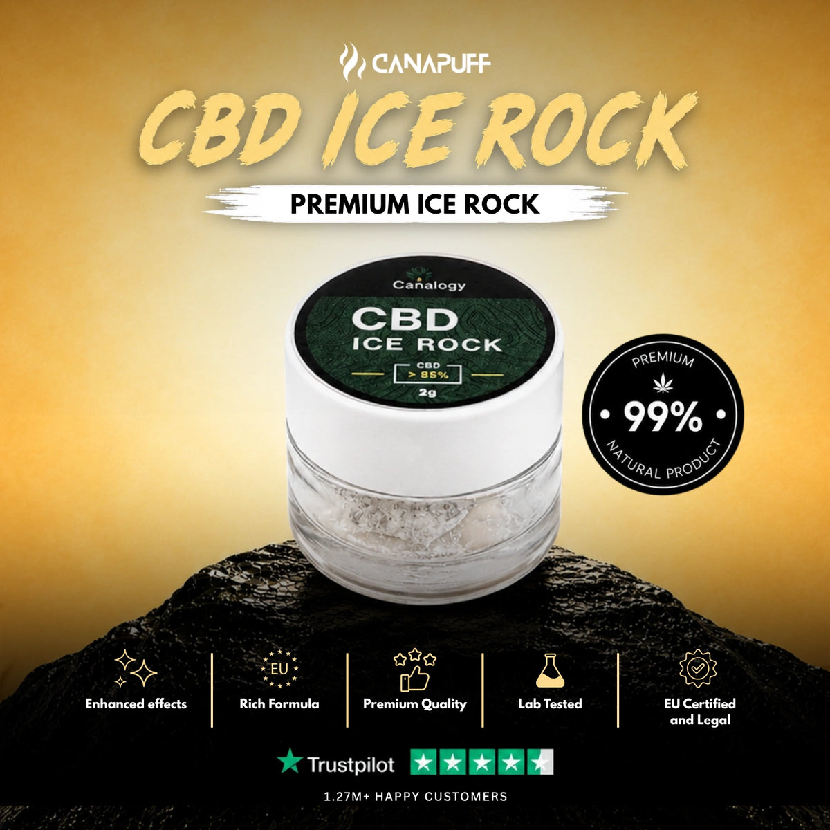 CBD IceRock CBD 85% – concentrato IceRock, foto 2