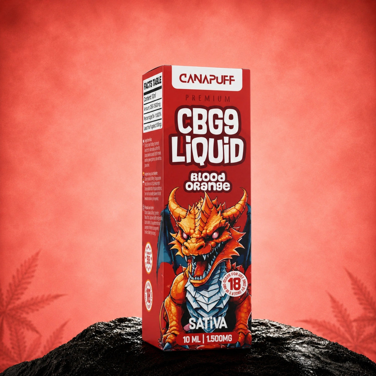 Canapuff CBG9 Liquid Blood Orange 1500mg, flacone da 10ml