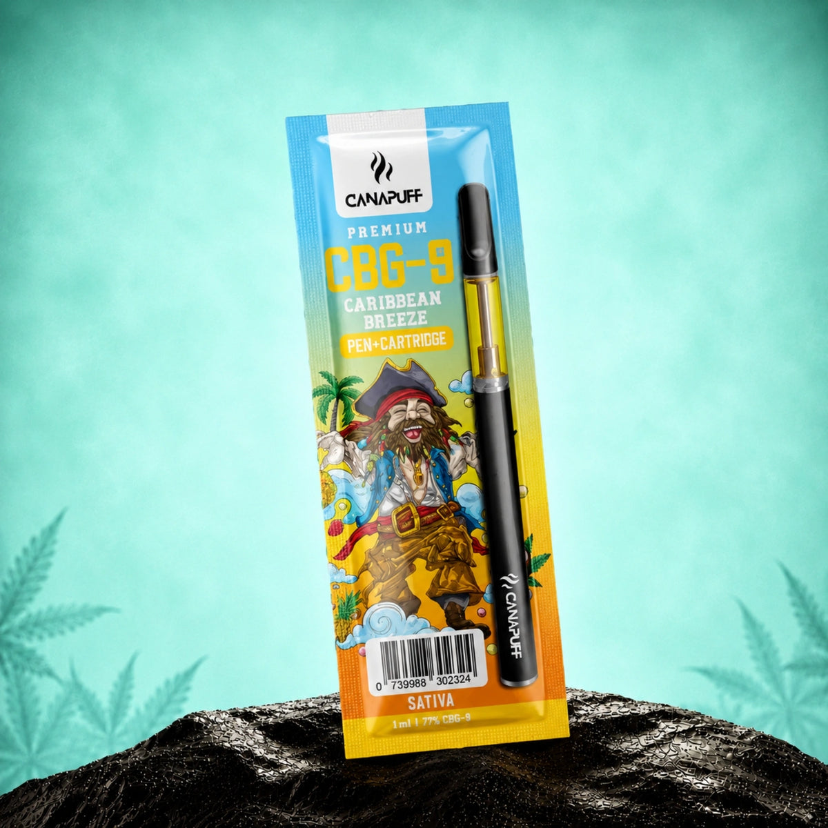 Pen cartuccia Canapuff CBG9 Caribbean Breeze 79%, 1 ml