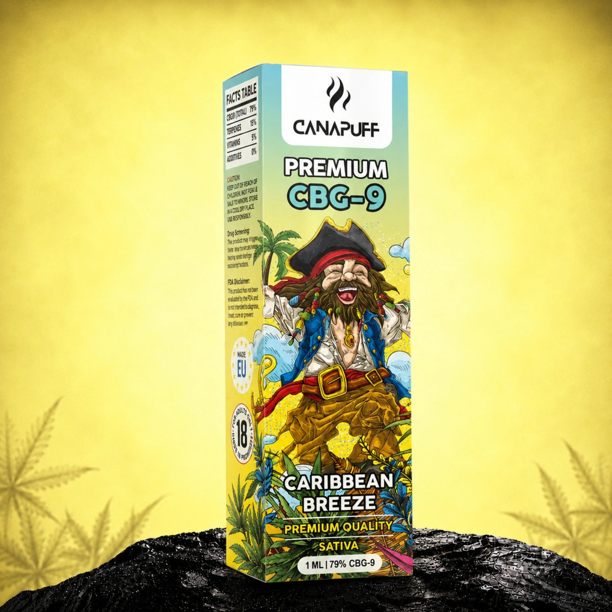 Liquid da vape Canapuff CBG-9 Caribbean Breeze 79% 1ml