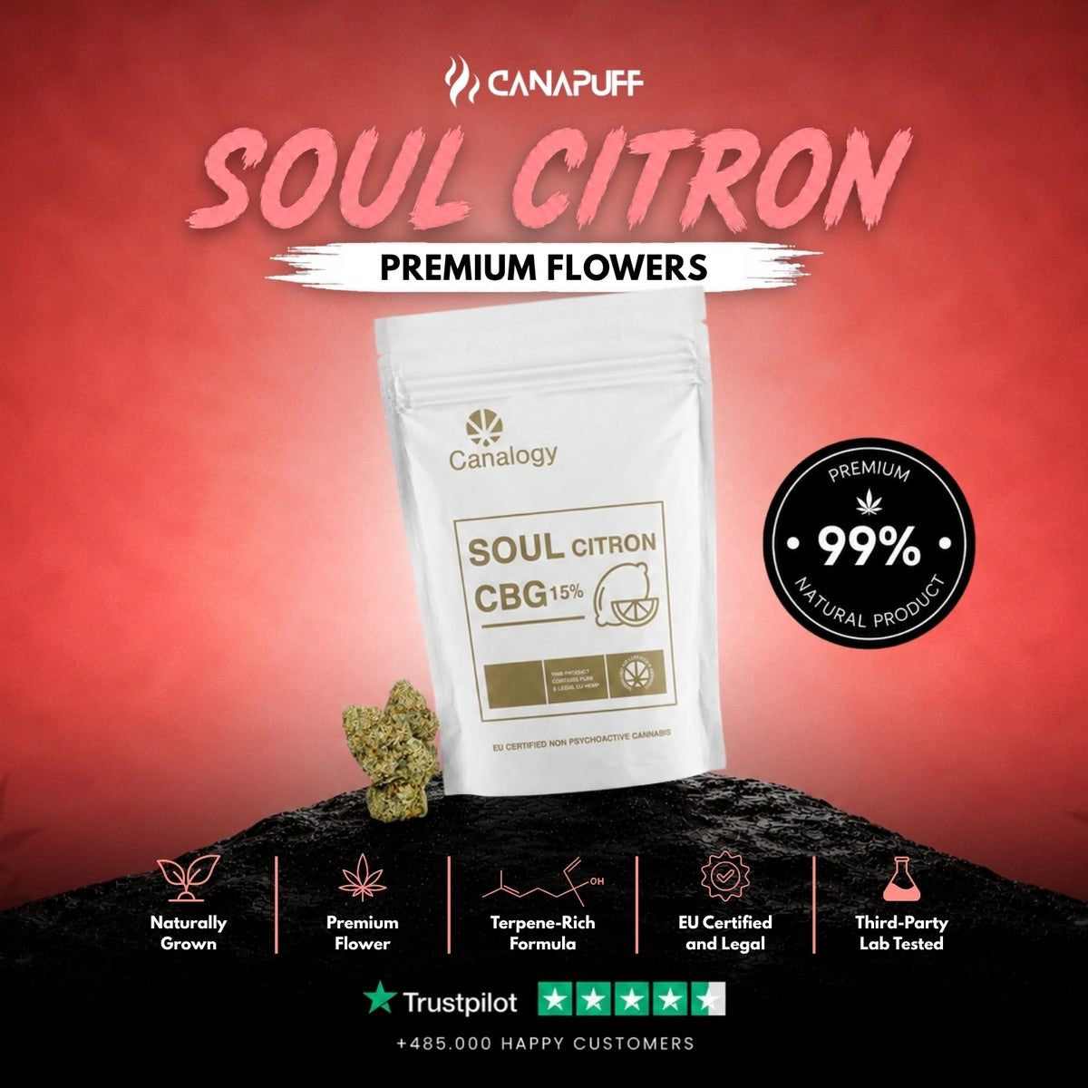 CBG Fiori Citron Soul 15% – infiorescenze, foto 2