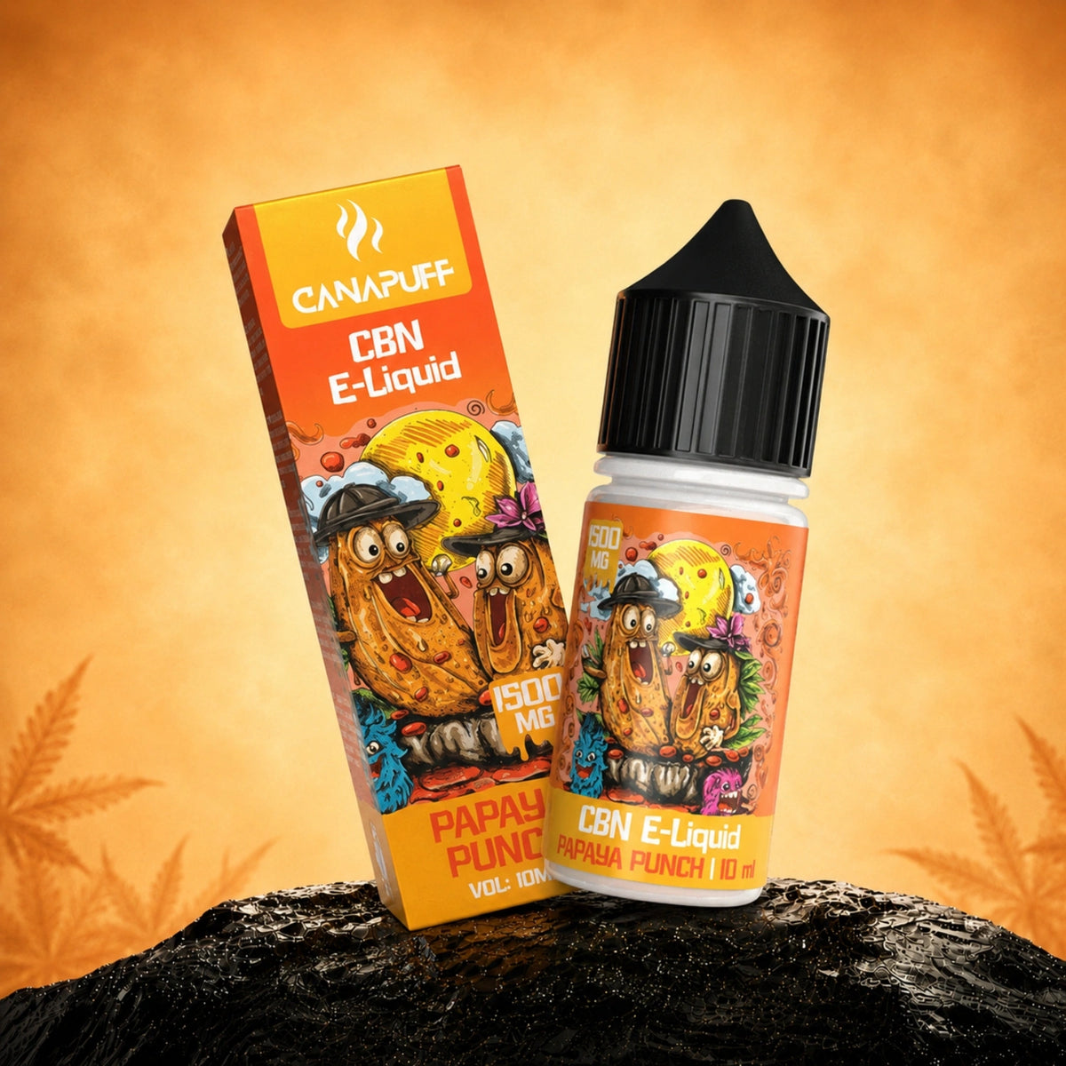 Canapuff CBN E-Liquid Papaya Punch 1500mg, flacone da 10ml