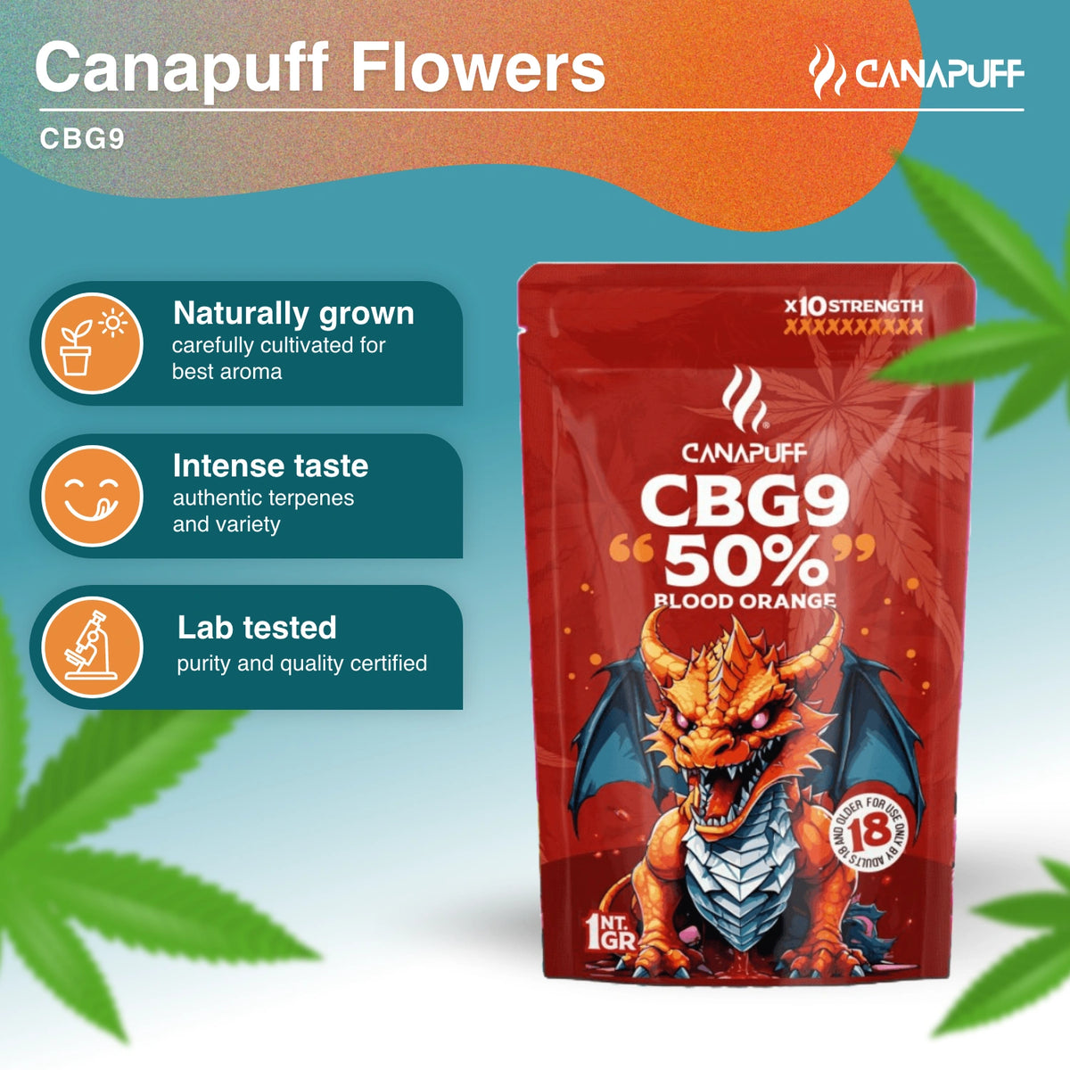 Blood Orange 50% - Fiori CBG9 - Canapuff