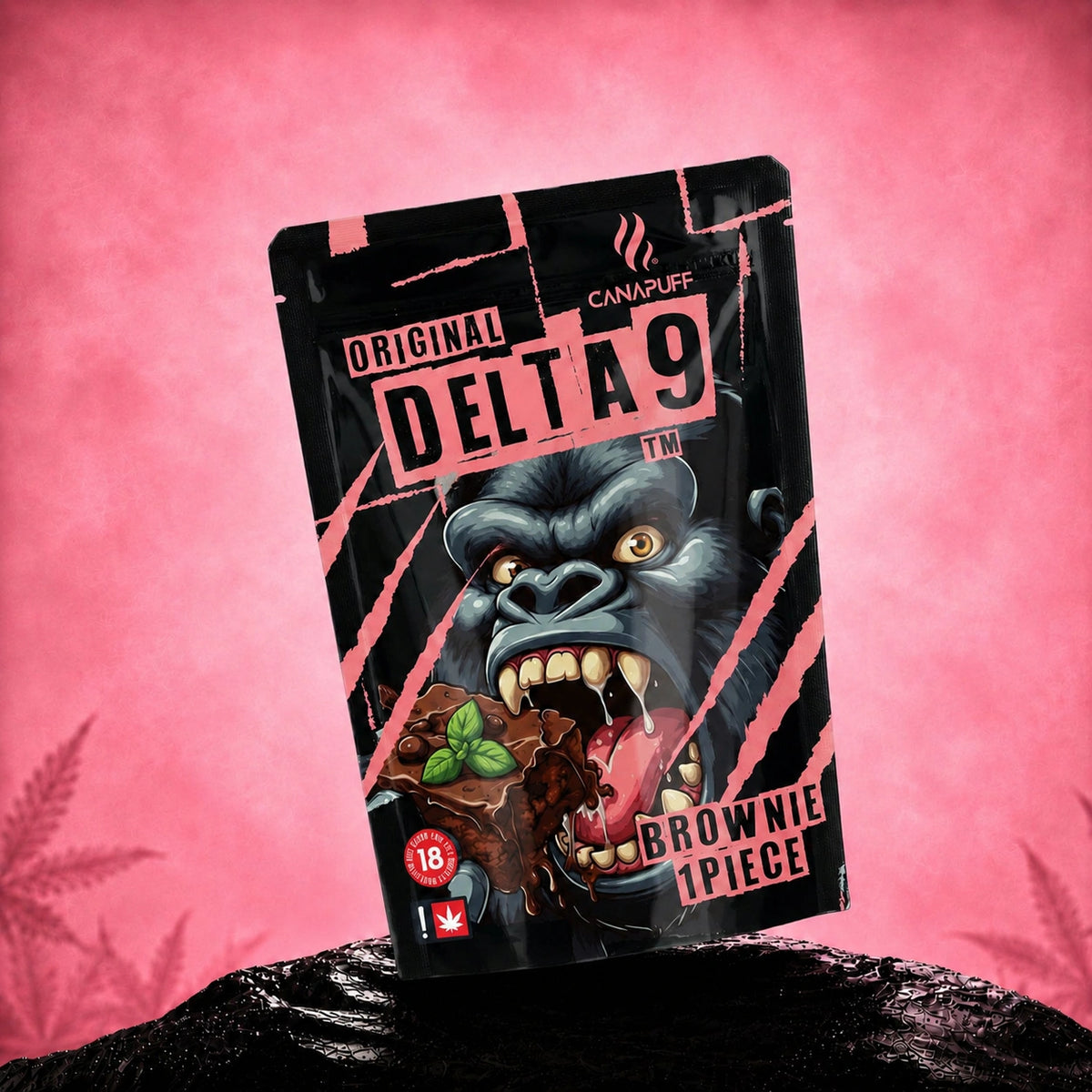 Brownie Canapuff Original Delta 9, Delta-9 THC da canapa, 1 pezzo