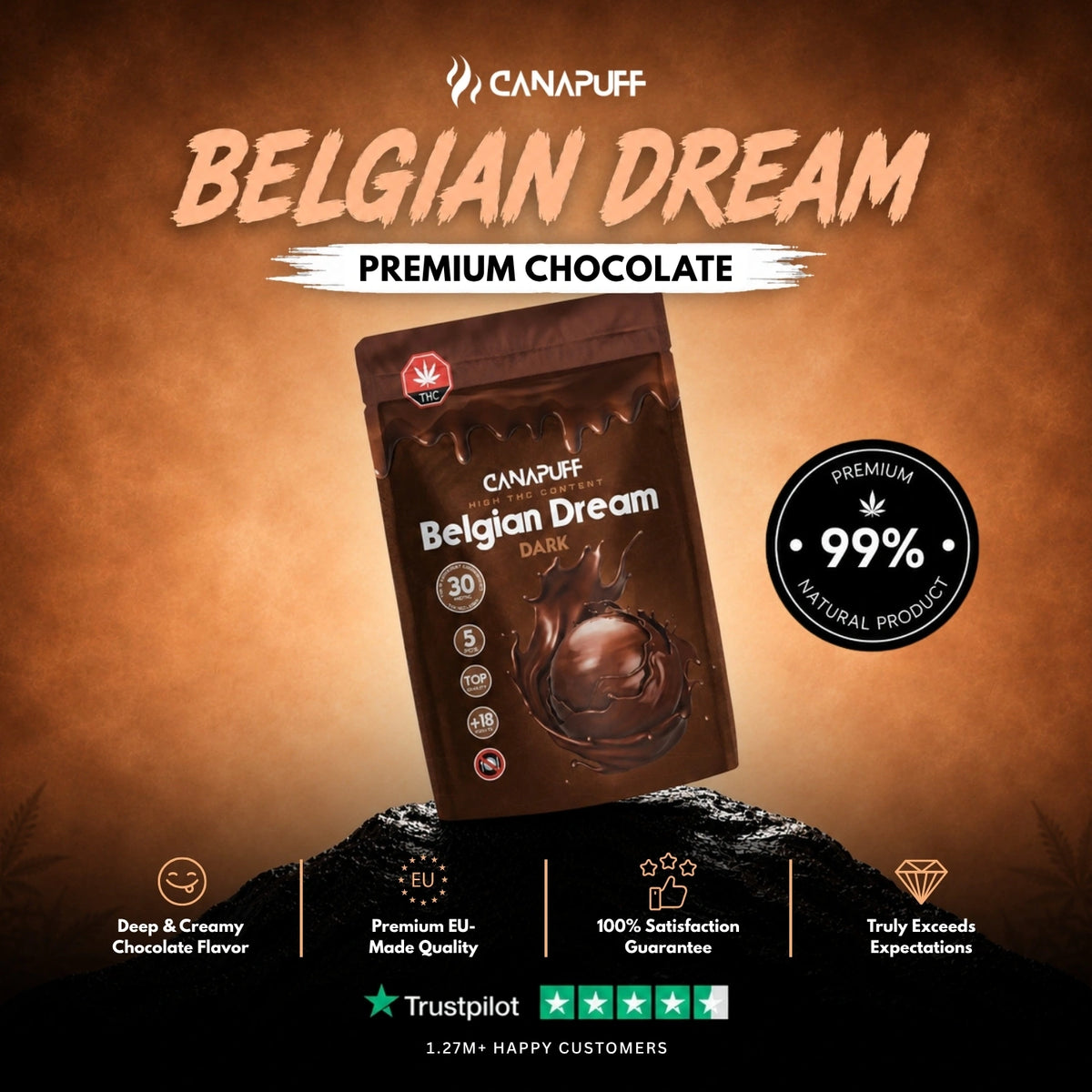 Delta 9 Chocolate Bitter – cioccolato, foto 2