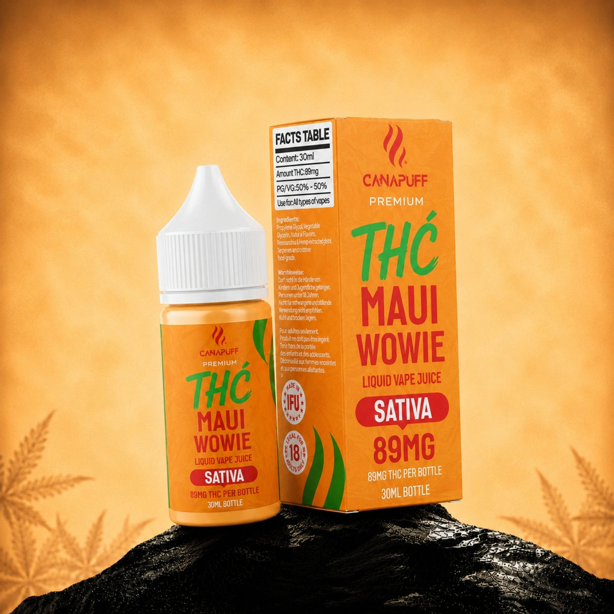 Vape juice Canapuff Maui Wowie Delta-9, 89 mg, flacone da 30 ml