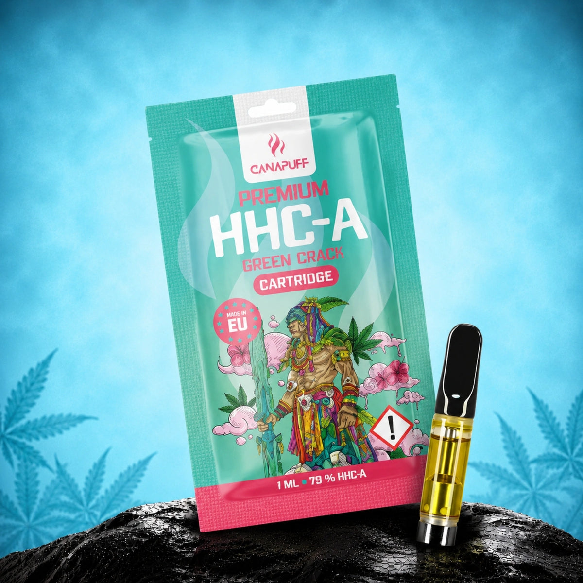 Cartuccia Canapuff HHC-A Green Crack, 1 ml, concentrazione 79%