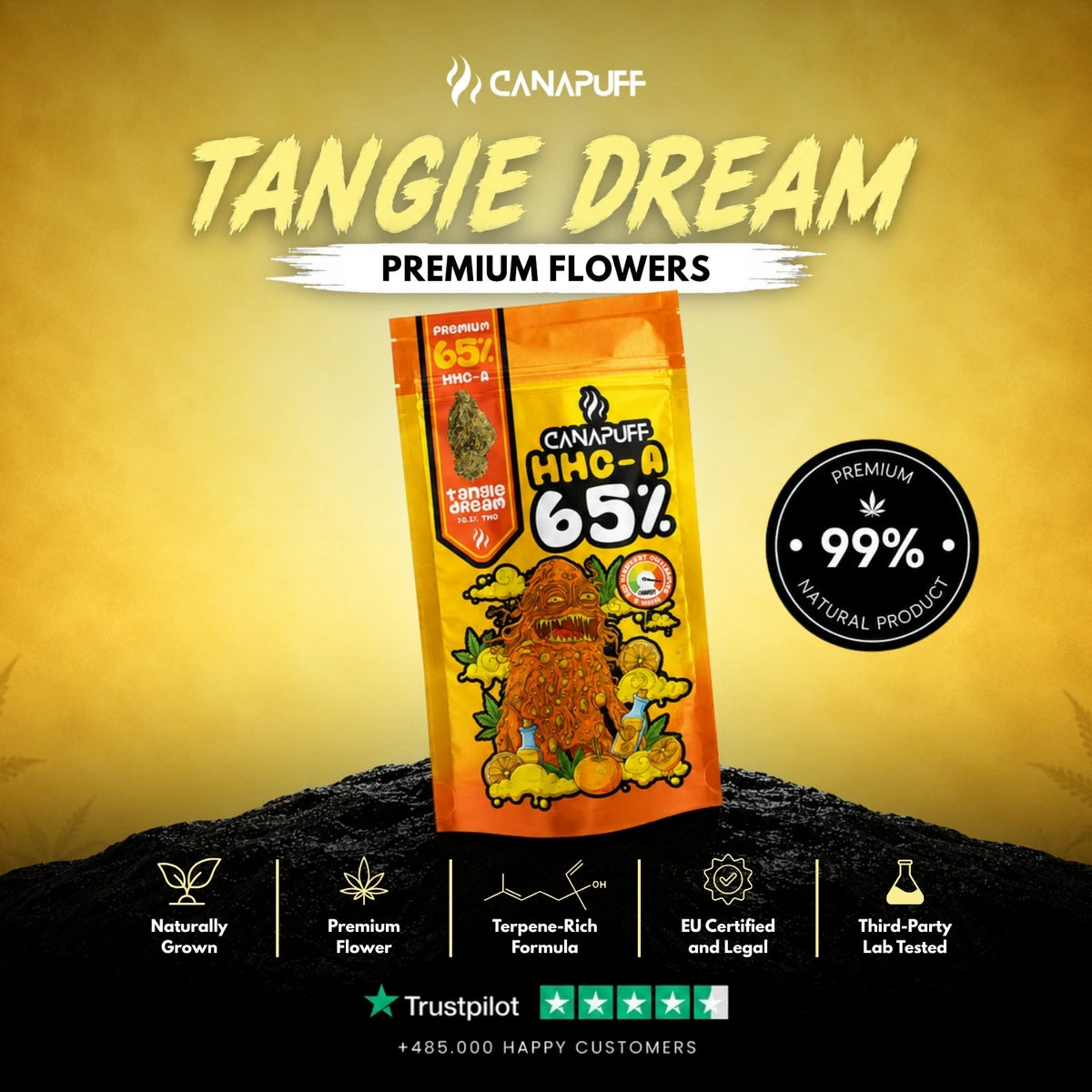 HHC-A Fiori Tangie Dream 65% – infiorescenze, foto 2