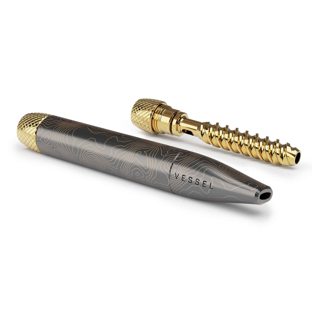 Pen Vessel assemblata con accenti dorati