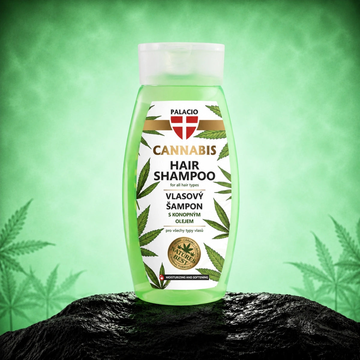 Shampoo alla canapa, 250ml - Palacio – flacone di shampoo