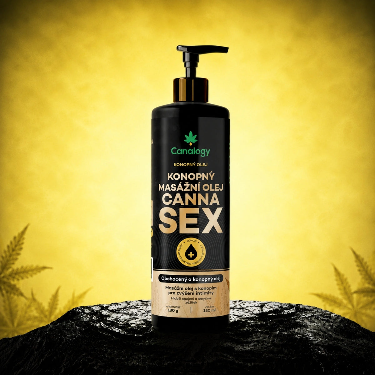 Olio da massaggio alla canapa Cannasex - Canalogy – prodotto per massaggi