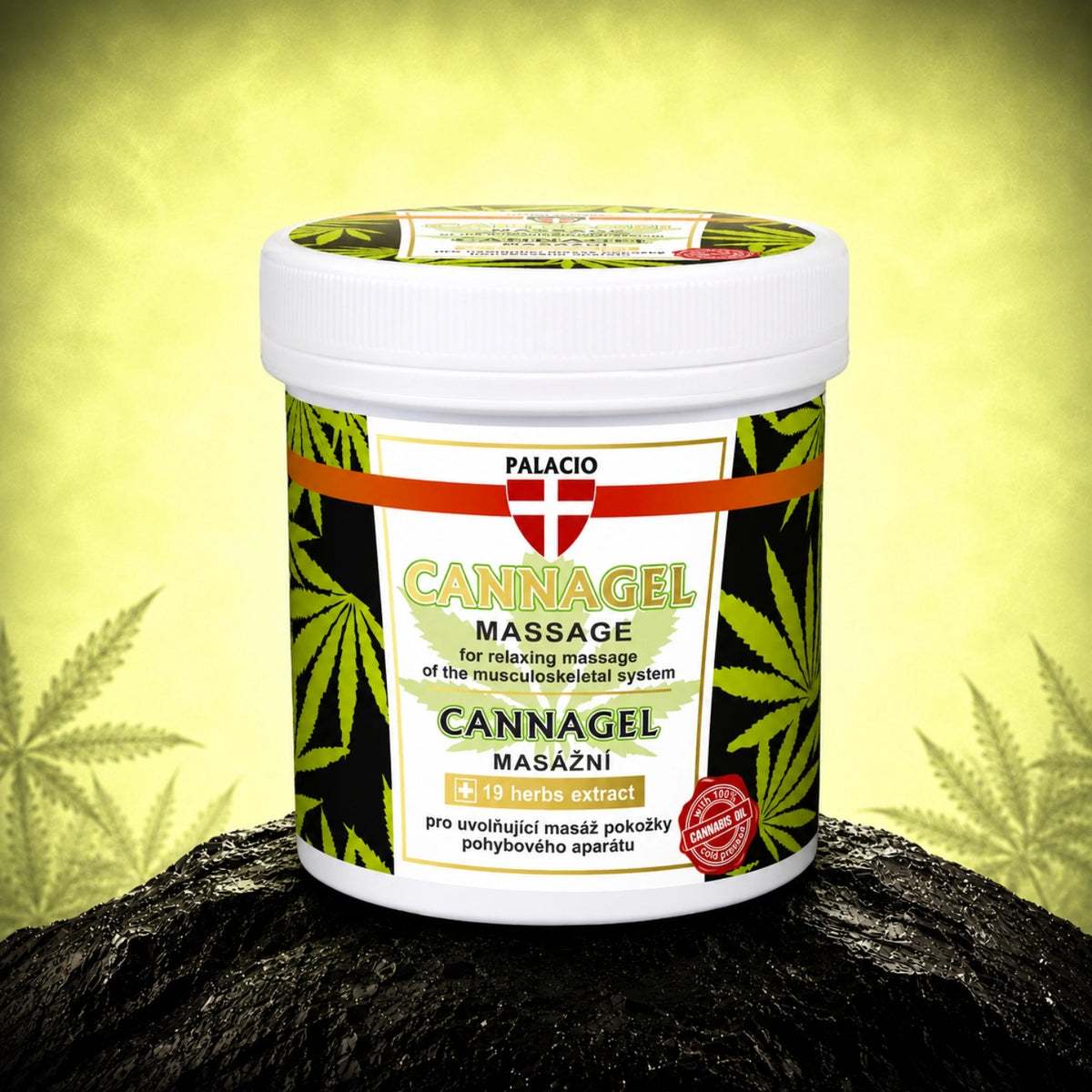Gel da massaggio alla canapa CANNAGEL, 250ml - Palacio – prodotto per massaggi