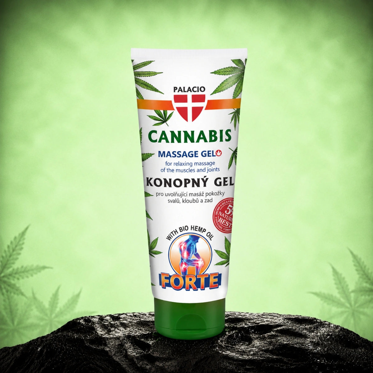 Gel da massaggio alla canapa Forte, 200ml - Palacio – prodotto per massaggi