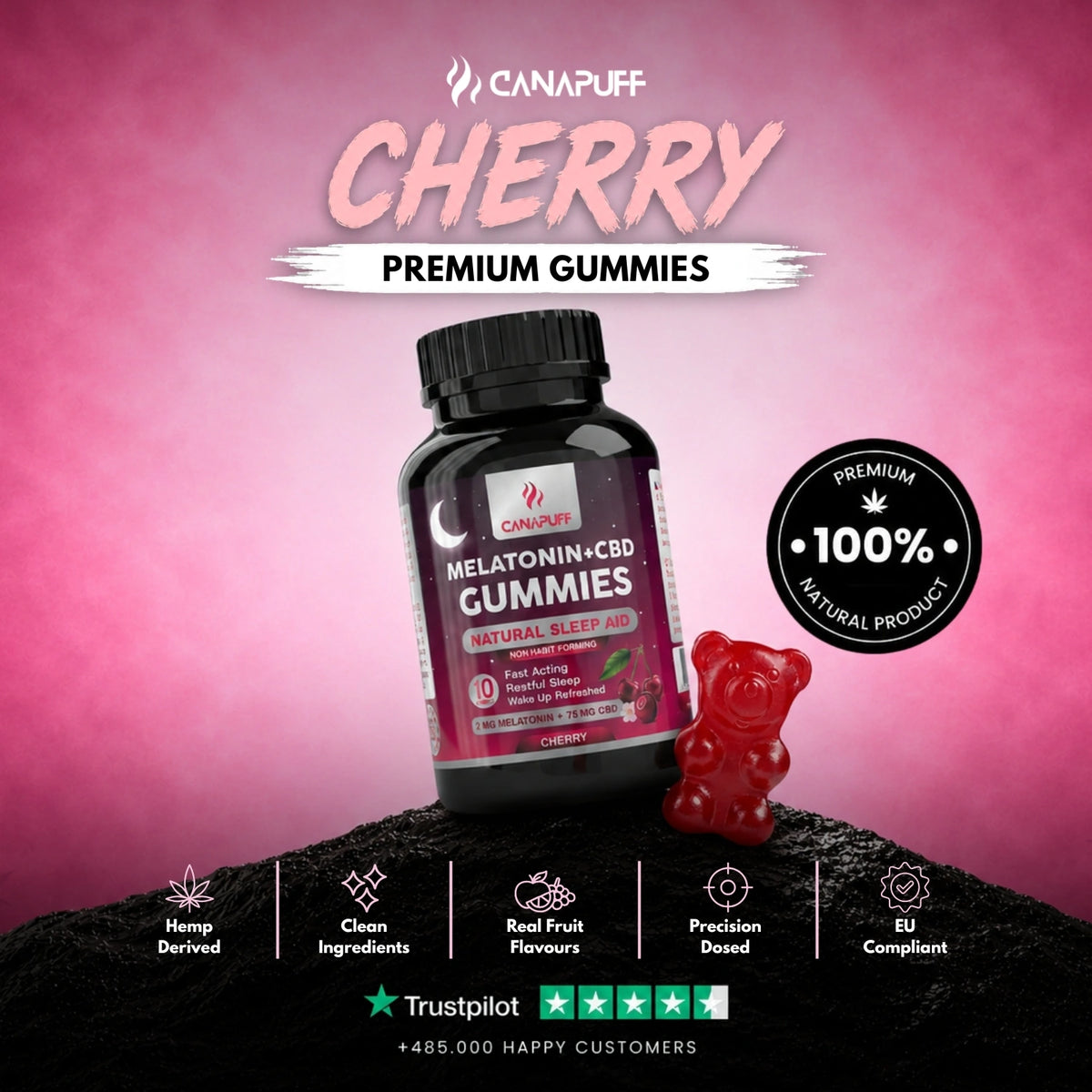 Melatonin+CBD Gummies Cherry – gummies, foto 2