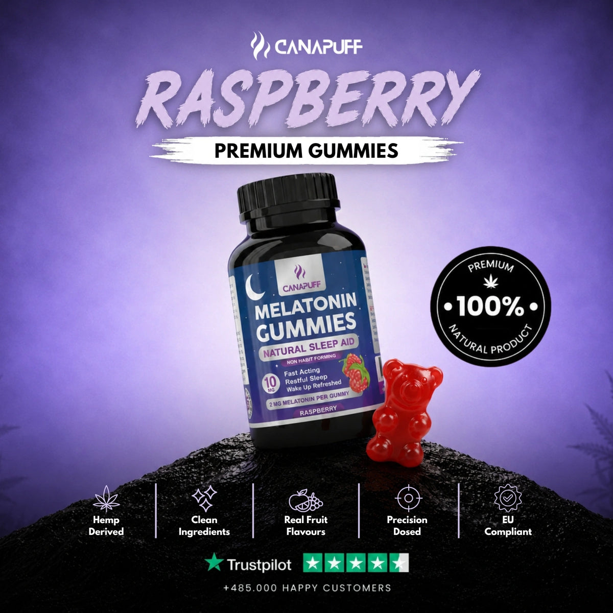 Melatonin Gummies Raspberry – gummies, foto 2