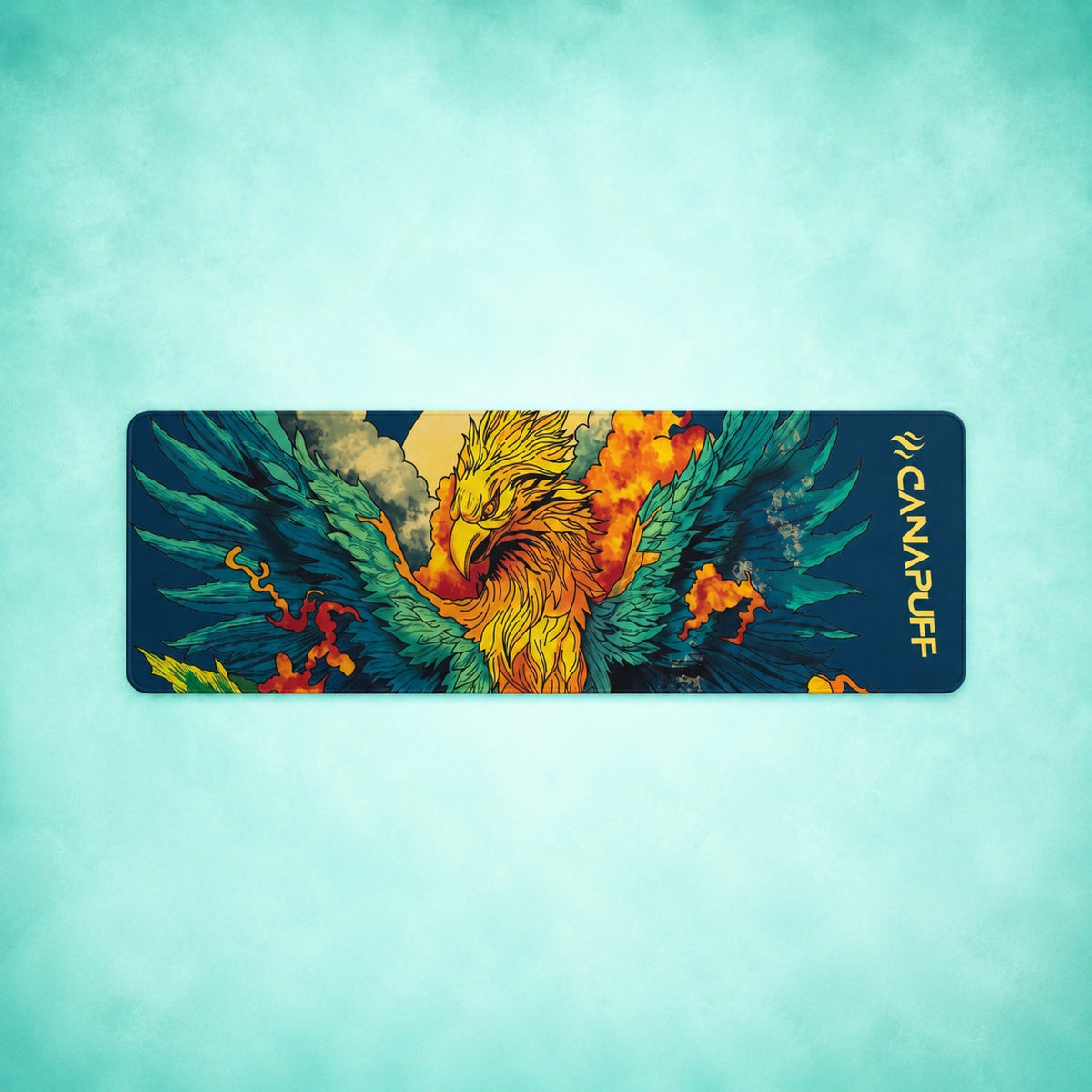 Canapuff Mouse Pad Extreme Phoenix con grafica di fenice colorata