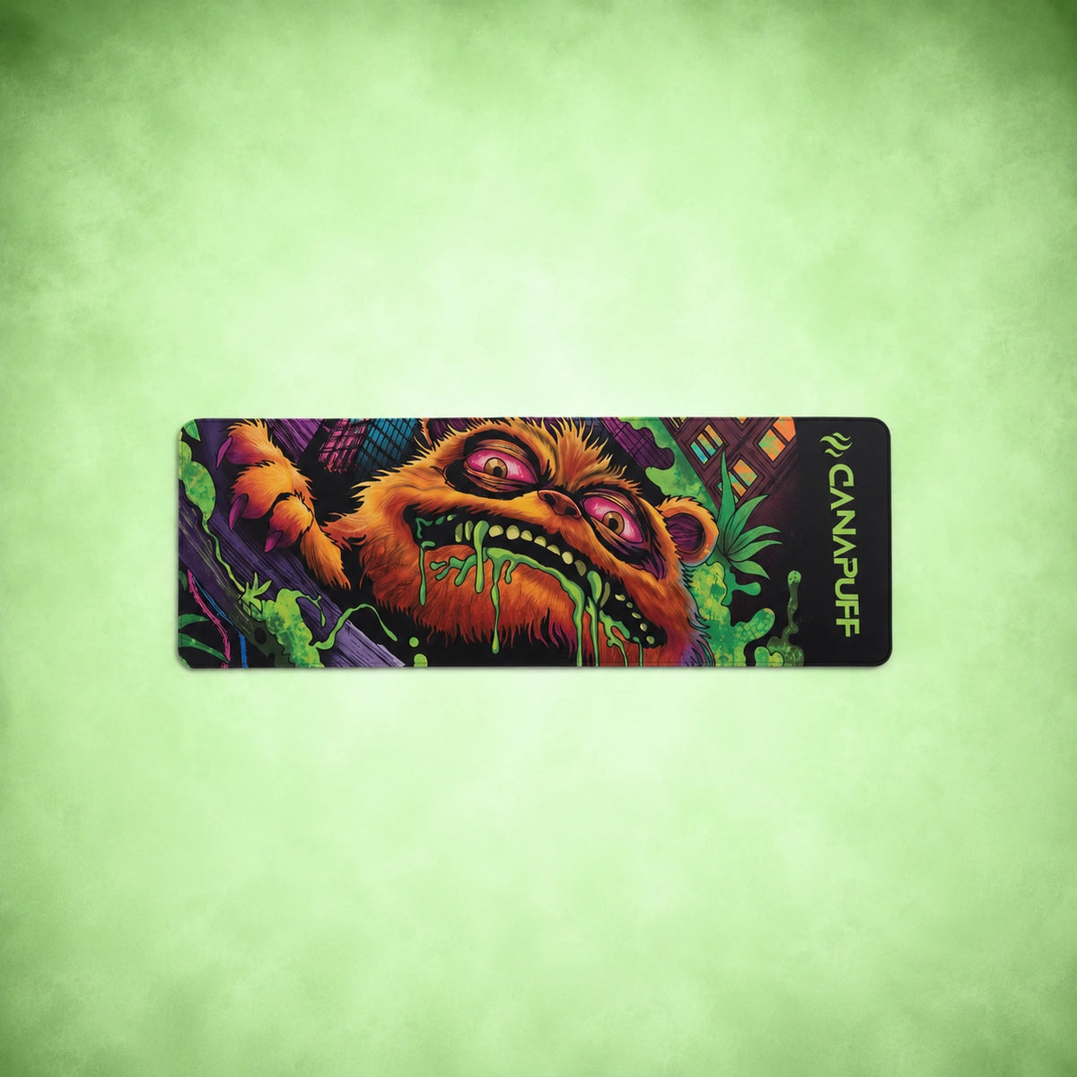 Tappetino mouse Canapuff High Monster con grafica di mostro colorata