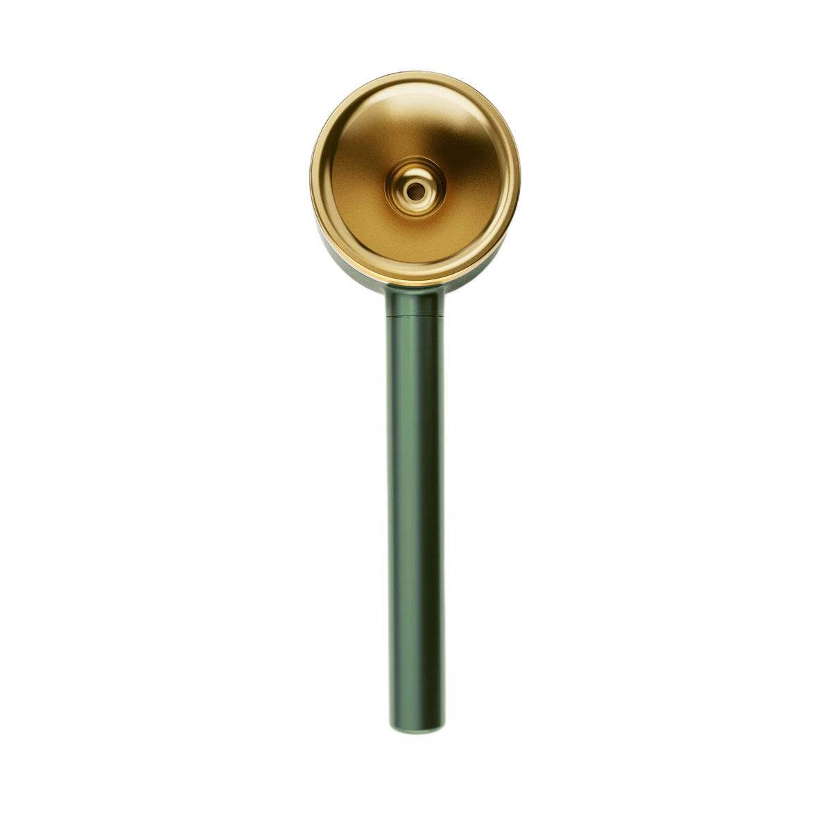 Canapuff Vessel Pipe in Emerald con fornello dorato e stelo verde