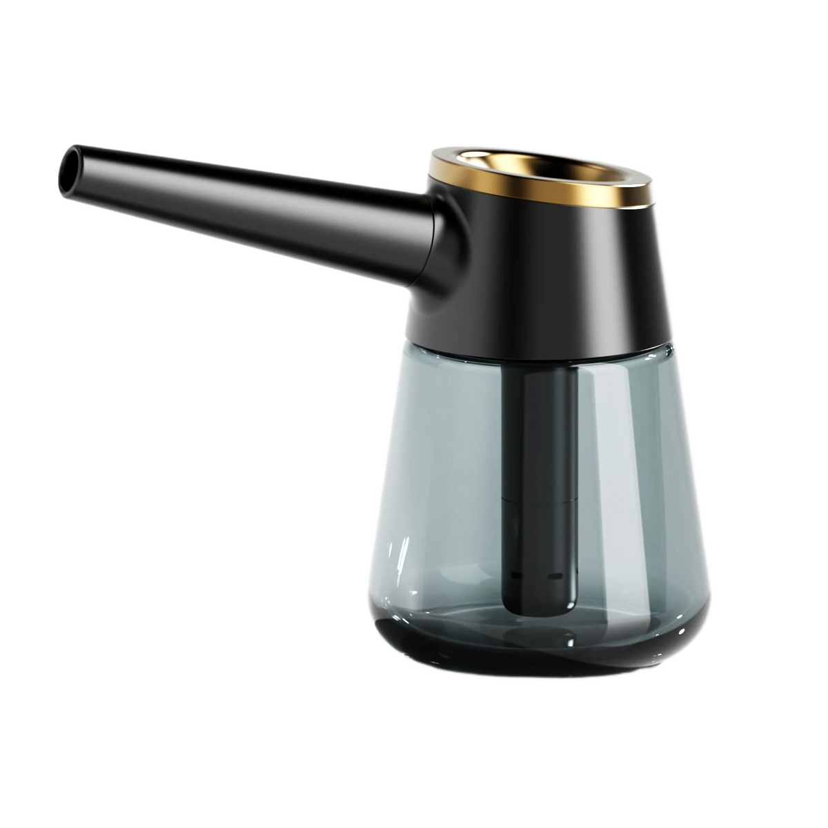 Bong Vessel Pipe Element con cappuccio nero e rifiniture dorate