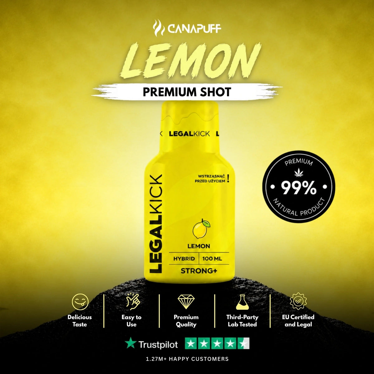 Shot LEGALKICK Lemon – bottiglietta, foto 2
