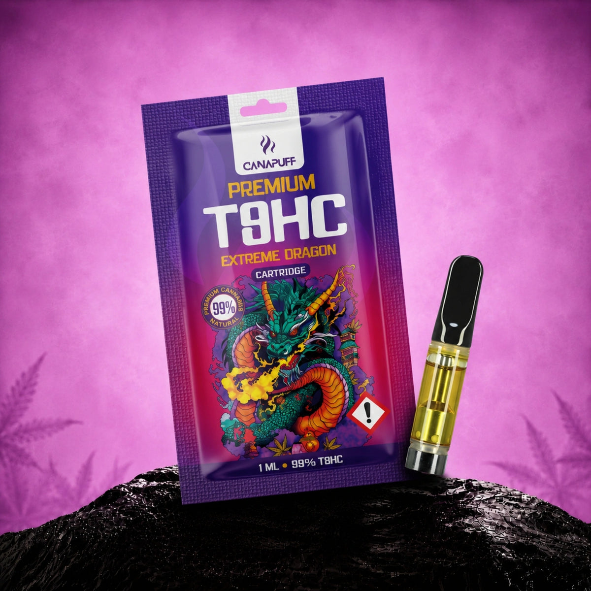 Cartuccia Canapuff T8HC Extreme Dragon, 1 ml, 99%