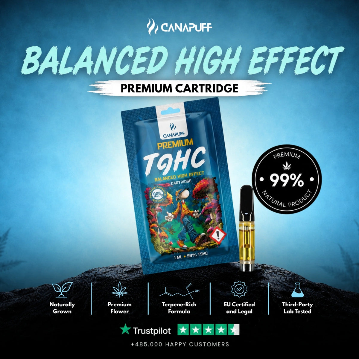 TⳊHC Cartridge Balanced 99% – cartuccia per vape, foto 2
