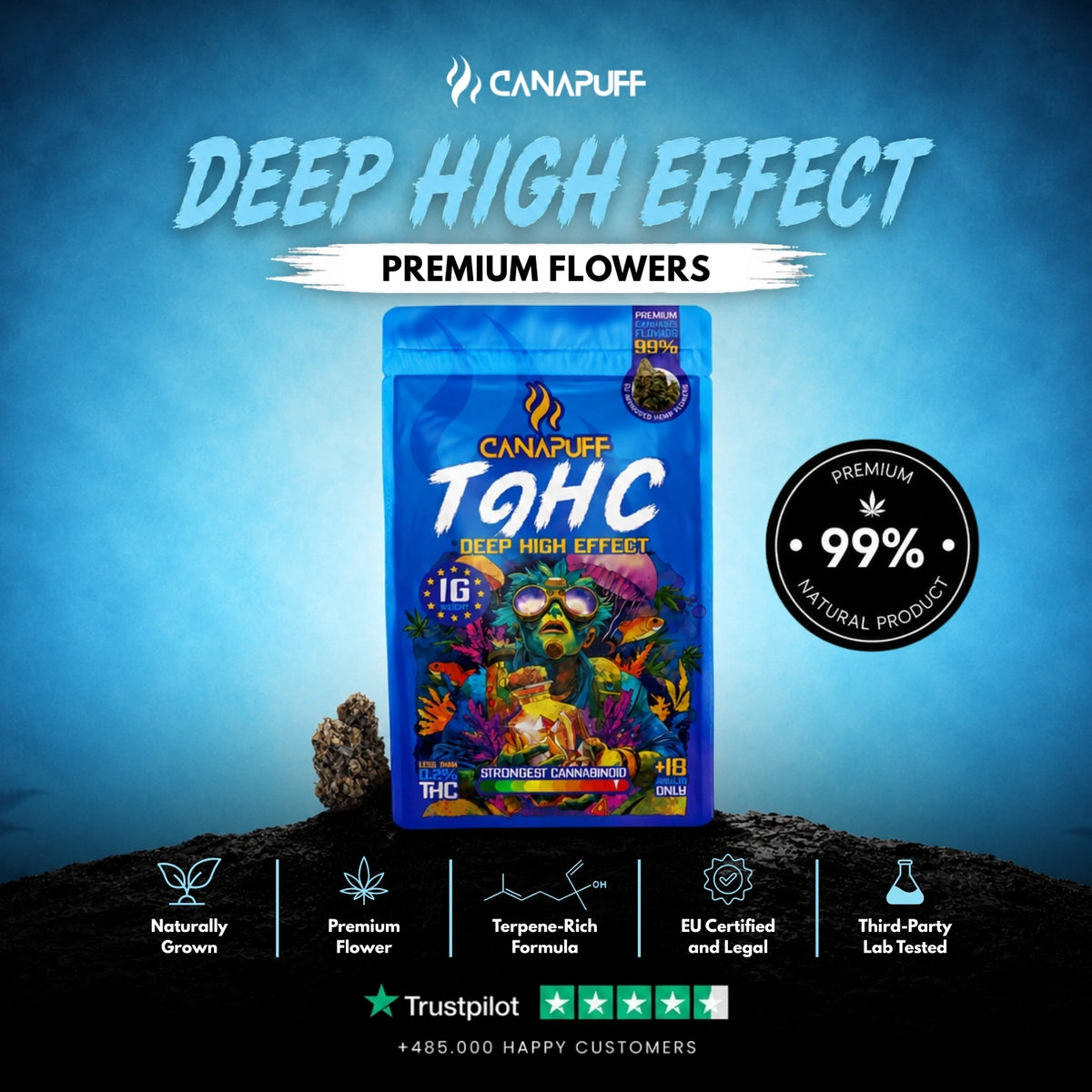 TⳊHC Fiori Deep 99% – infiorescenze, foto 2