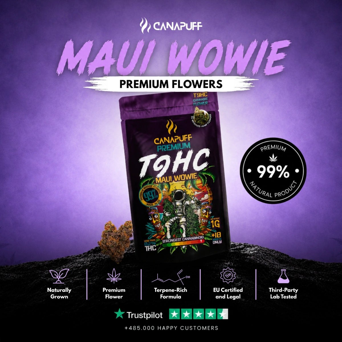 TⳊHC Fiori Maui Wowie 99% – infiorescenze, foto 2
