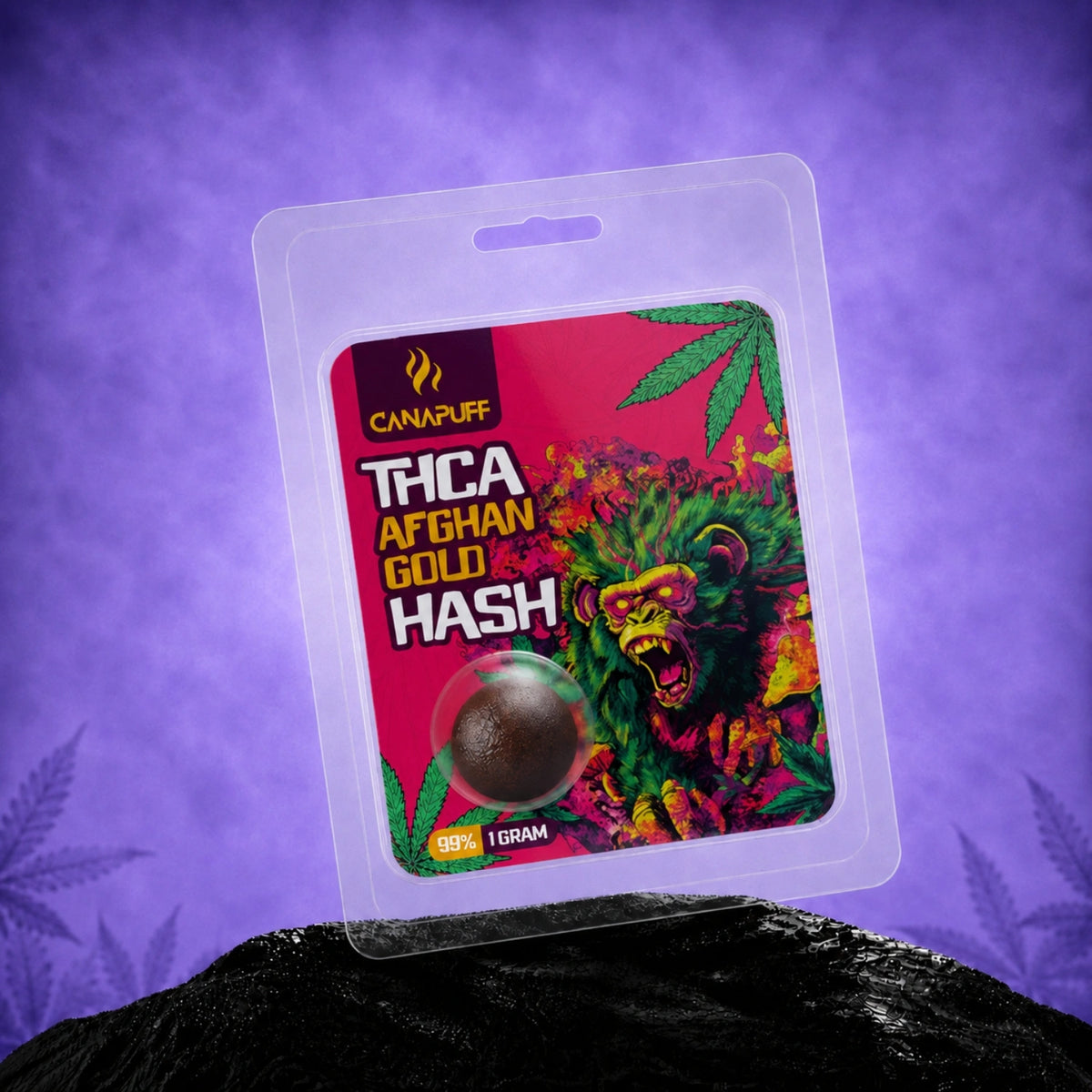 Canapuff THCA Afghan Gold Hash 99%, 1 grammo