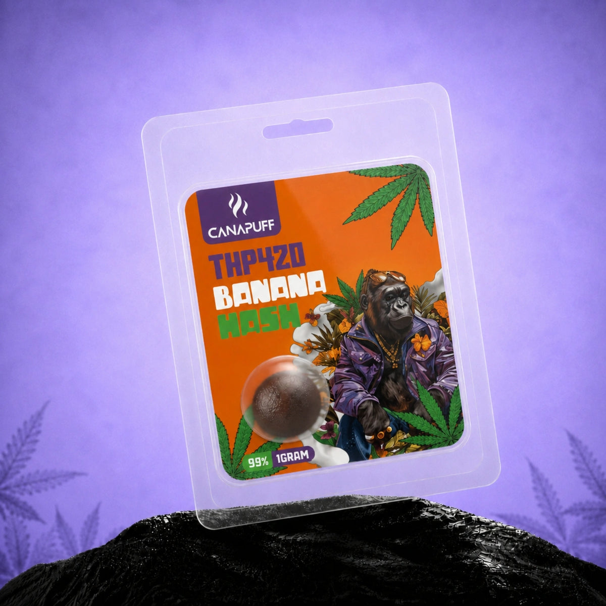 Canapuff THP420 Banana hash 99%, confezione da 1 grammo
