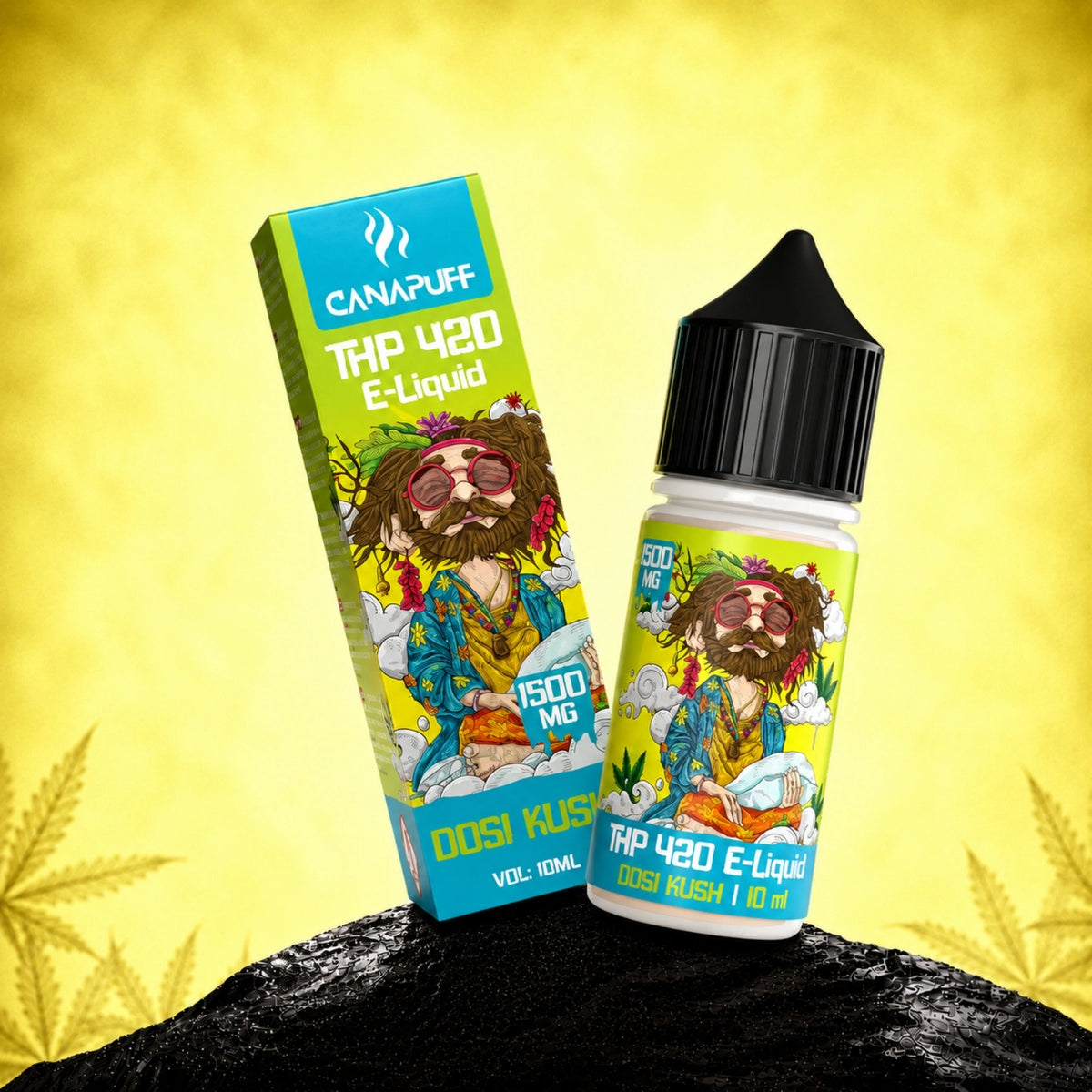 Canapuff THP420 E-Liquid Dosi Kush 1500 mg, flacone da 10 ml