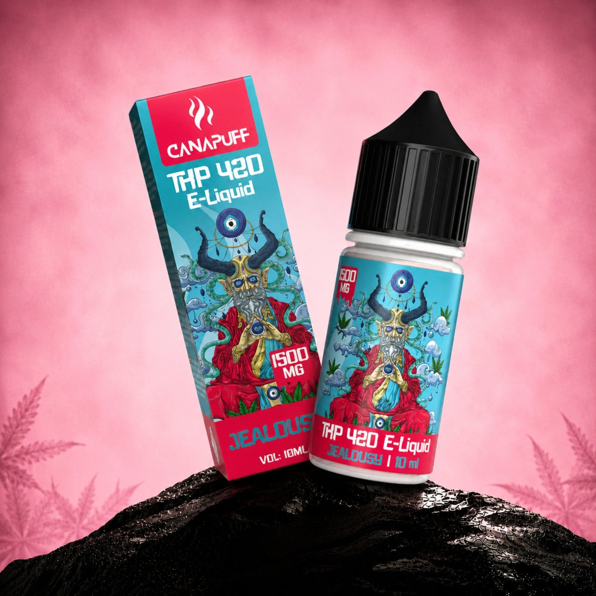 Canapuff THP 420 E-Liquid Jealousy 1500 mg, flacone vape da 10 ml