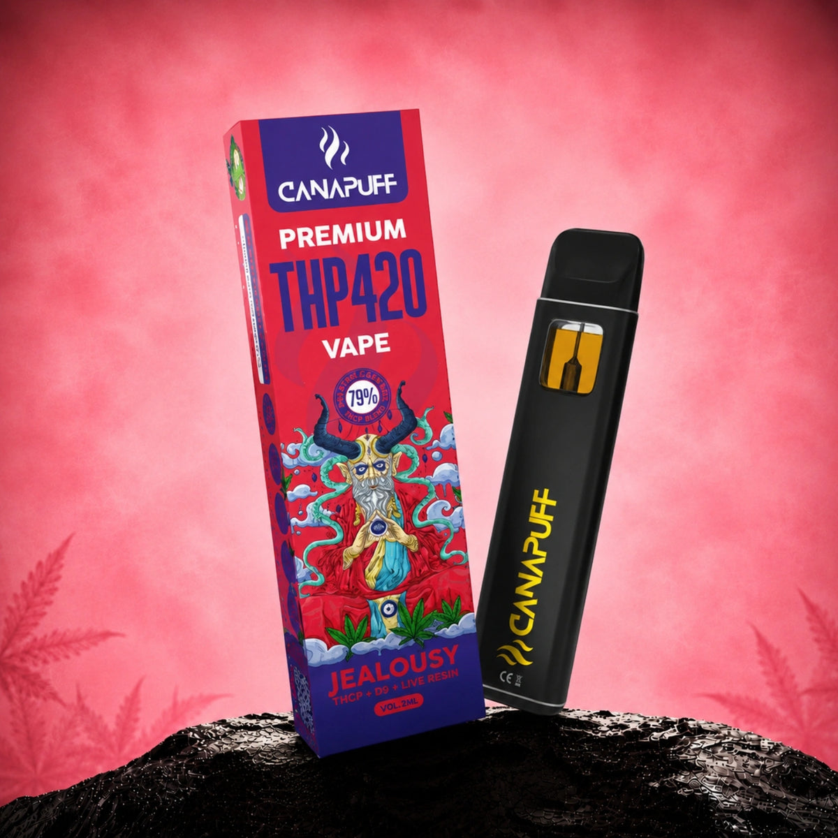 Canapuff THP420 Vape Jealousy 79%, pen usa e getta da 1 ml