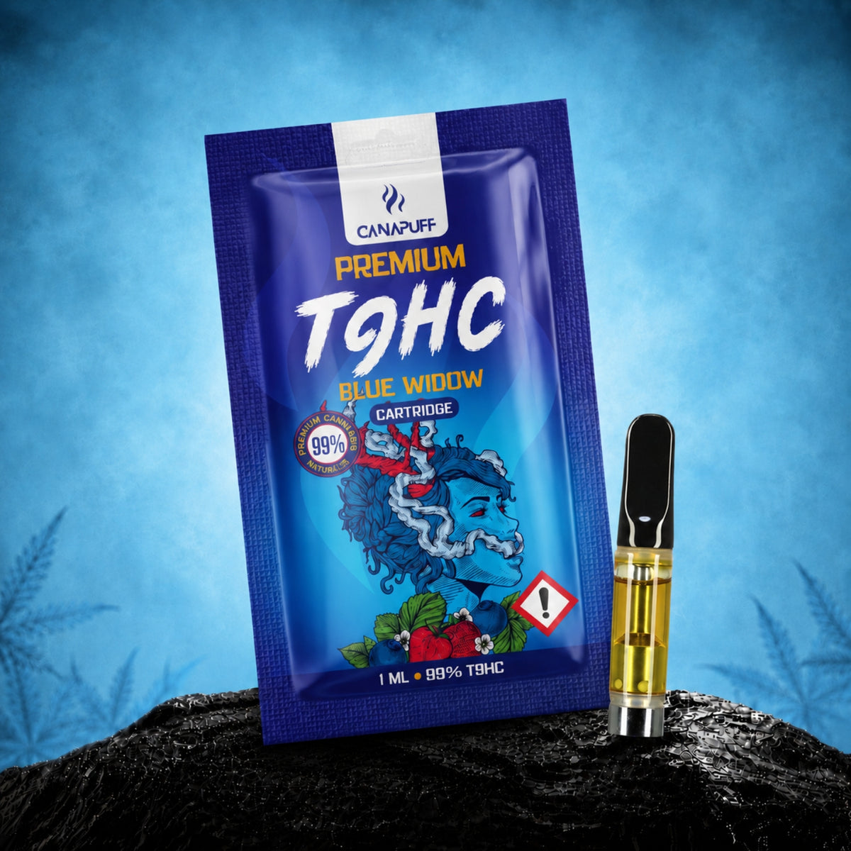 Cartuccia Canapuff TⳊHC Blue Widow, 99%, 1 ml