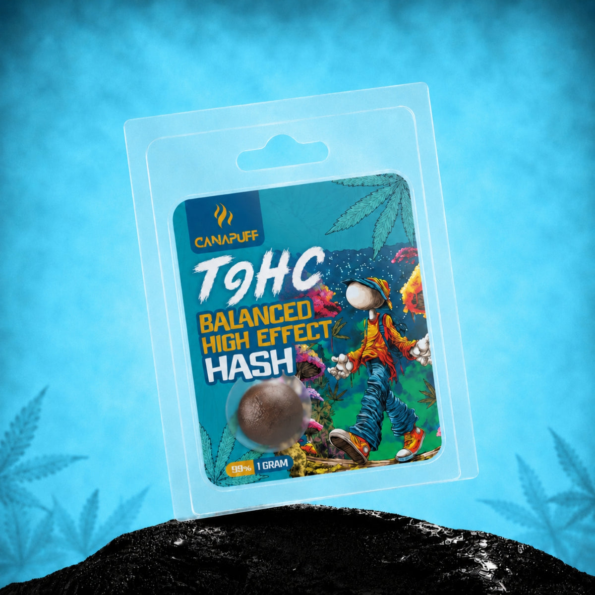 Canapuff TⳊHC Hash Balanced High Effect 99%, confezione da 1 grammo