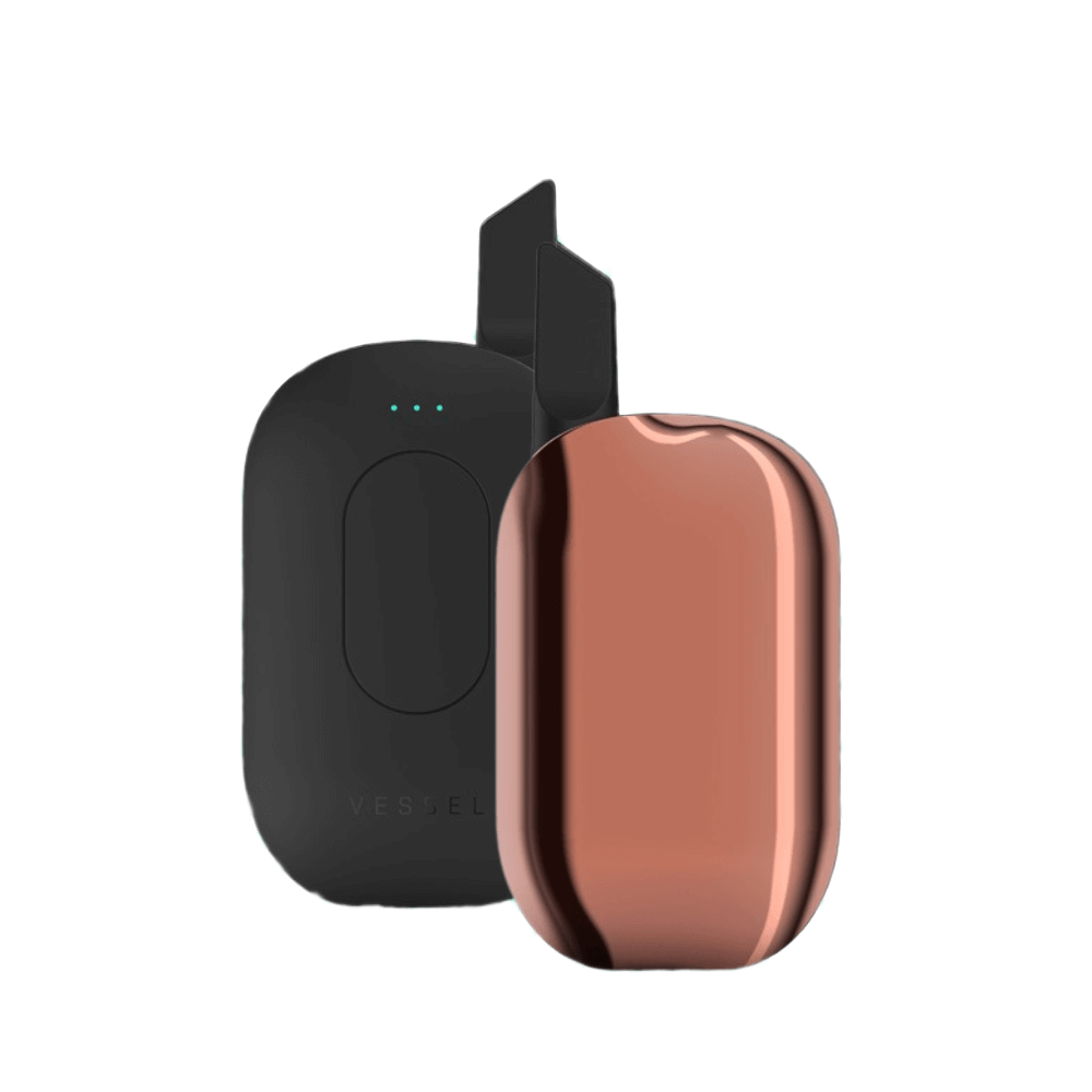 Vape pen Vessel Compass in rame con base di ricarica nera