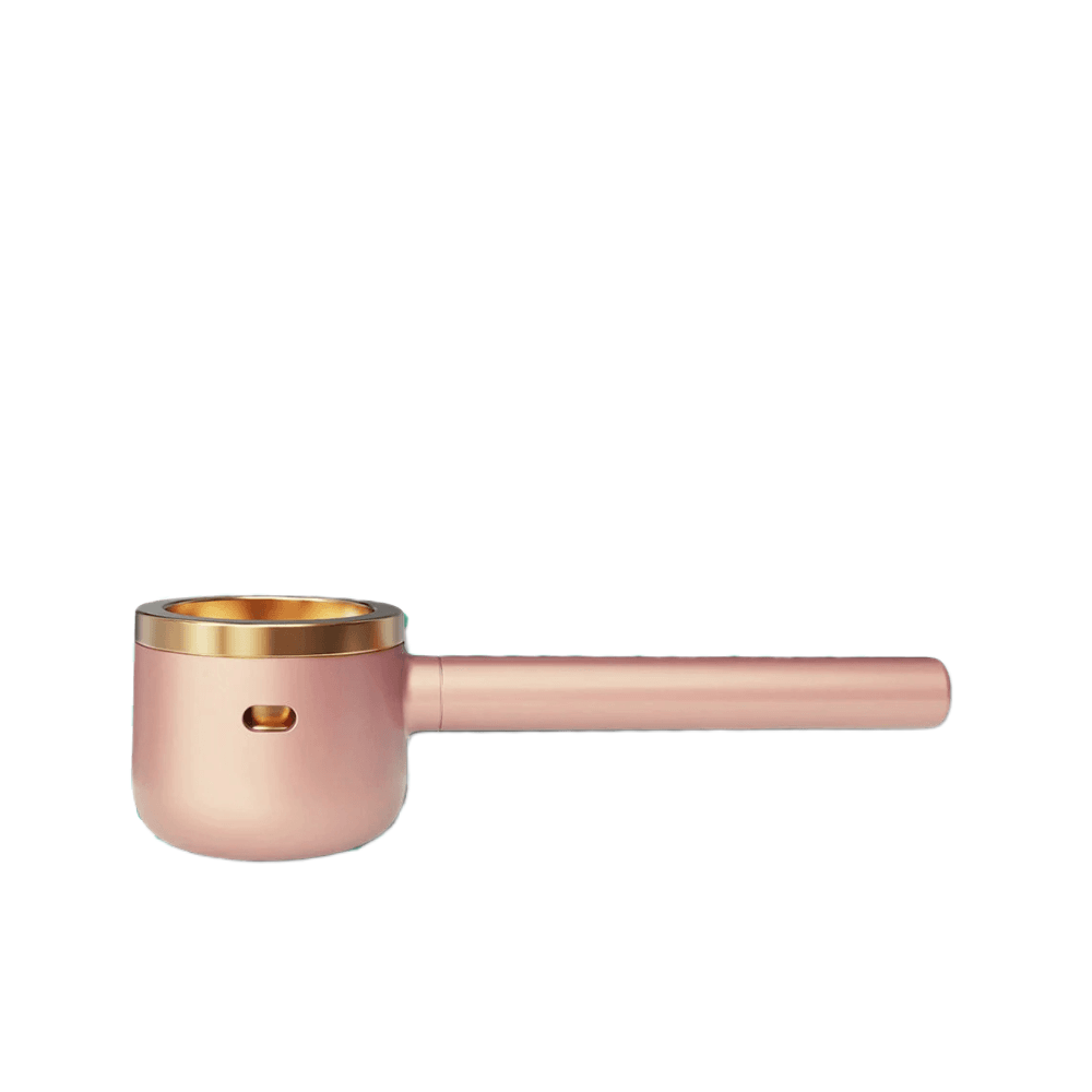 Vessel Pipe in oro rosa con fornello rifinito in oro e manico allungato