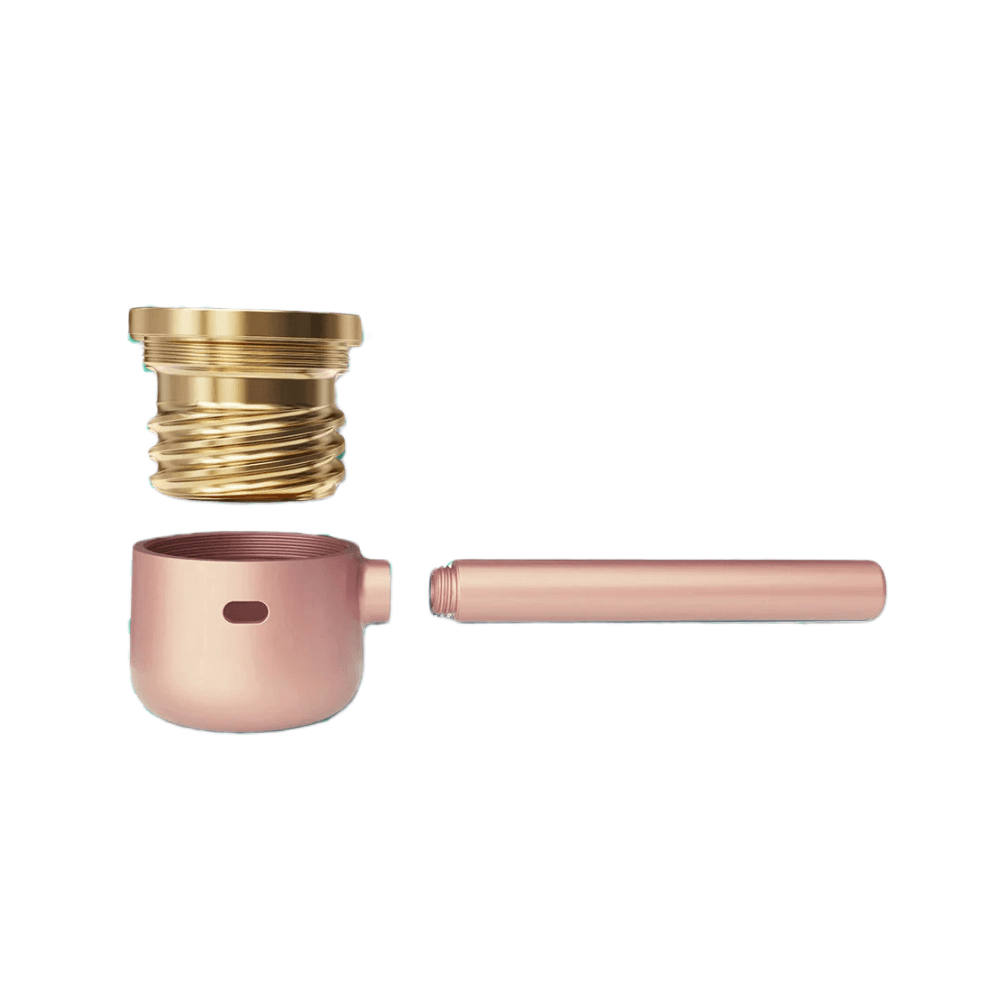 Canapuff Vessel Pipe in oro rosa con fornello e stelo staccabili