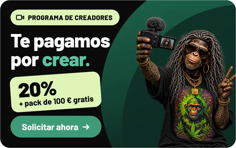 Programa de creadores: Te pagamos por crear. 20% + pack de 100 € gratis. Solicitar ahora