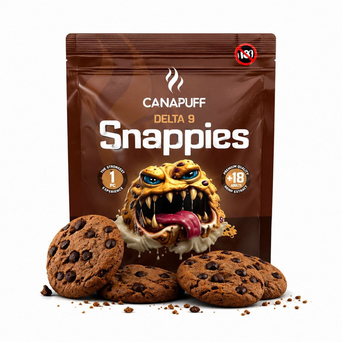 Confezione di cookies Canapuff Delta 9 Snappies